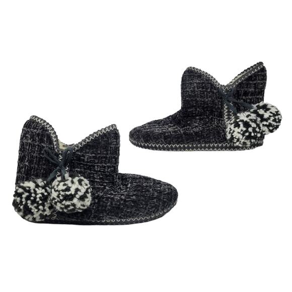 west loop Shoes - Apres Ski Cabincore Slippers Womens 7 Cozincore Hygge Pom Pom Fuzzy Soft Bootie